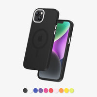 FLOLAB Surtect Tri-Fusion Magnetic for iPhone 14 Series Phone Case Black Frame Black Matte Translucent